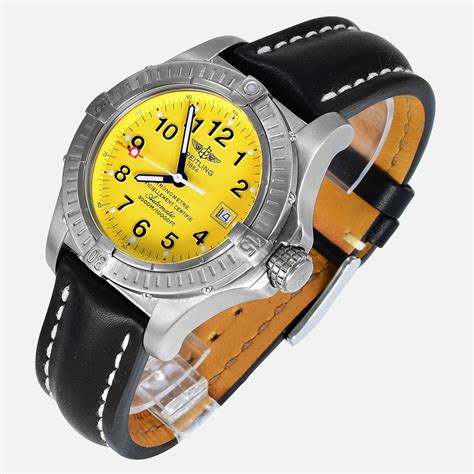 breitling yellow quadrant|breitling seawolf yellow.